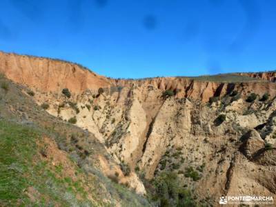 Cárcavas Alpedrete de la Sierra y Cerro Negro; parque natural de izki senderismo puente diciembre v